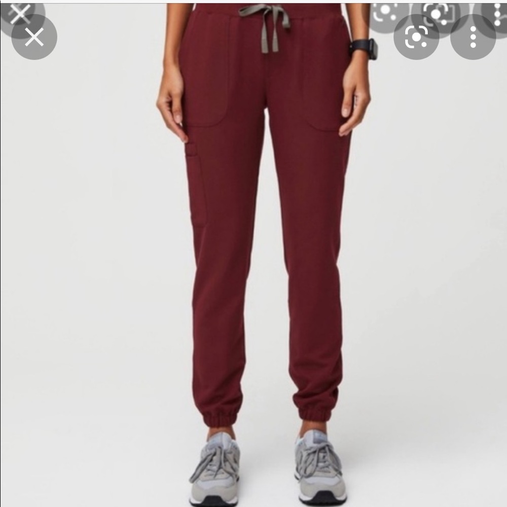 Figs • Taldora scrubs pants • BURGUNDY • XS • joggers